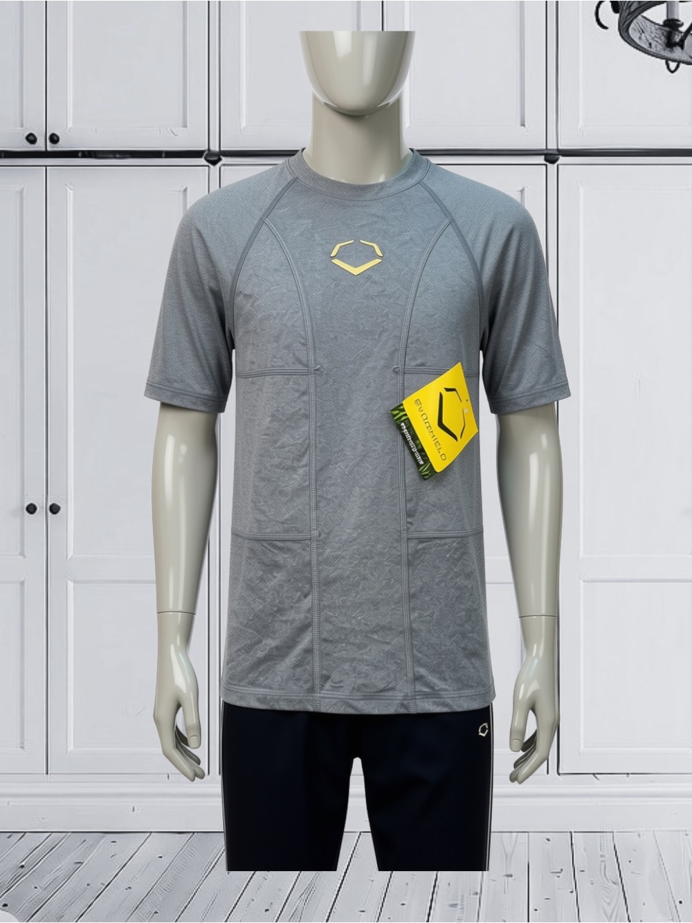 NET EvoShield Youth Chest Guard Protective Compression Shirt Gray Sz Medium